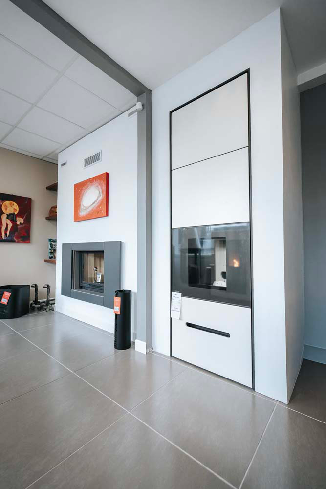 Cheminées modernes incrustées au mur